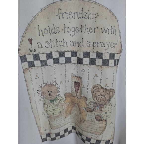 Lee Women's Beige Friendship Hold Together Graphics Front Sweatshirt Size 2X - Picture 5 of 9
